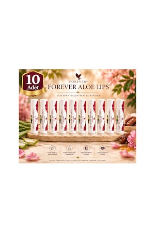 Forever Aloe Lips Dudak Koruyucu Bakımı Ve Nemlendirici Krem-022 Kodlu Ürün-10 Adet