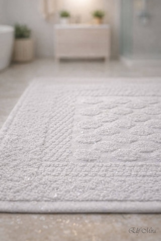 3 Lü Banyo Ayak Havlusu Seti %100 Pamuk Damatouch Gri