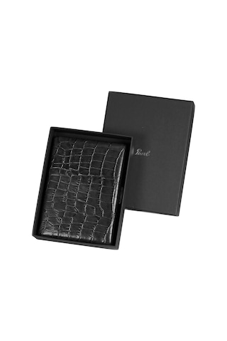 Pearl Japan Cosmos Deri Uzun Sigara Tabakası Croco Siyah 9lu
