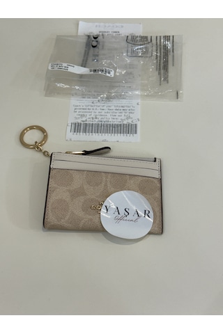 Coach Mini Id Skinny Case Kartlık-cüzdan Krem