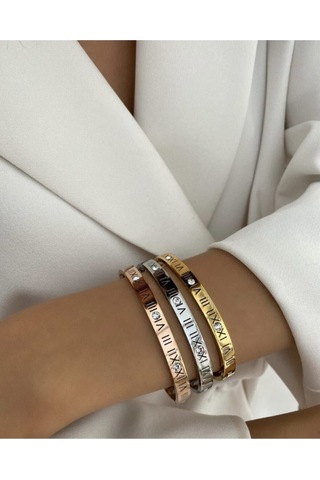 Unisex Çelik Bileklik Gold - 303317259 Gold