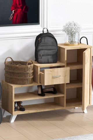 Decormet Retro Ayakkabı Dolabı Safir Meşe Safir Meşe