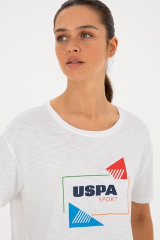 U.S. Polo Assn. Kadın Beyaz Bisiklet Yaka Tişört 50284350-VR013