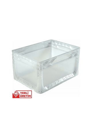 Alpbx 1.kalite Şeffaf Plastik Kasa 40x30x22 Cm - Kutu 21 Litre