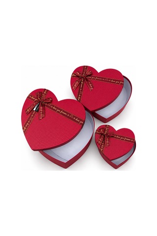 3pcs Mat Mix Renkli - Kabartma Desen Karton Hediye Kutusu Kurdelalı 31x28-27x24-23x20cm Diğer