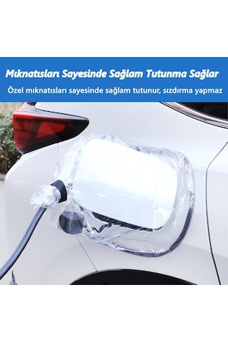 Glanz Elektrikli Araç Şarj Soketi Yağmur Koruma Brandası, Ev Şarj Soket Koruyucu 45 - 40cm