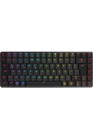 Rampage W-granıte Siyah-gri Low Profile Blue Swıtch Mekanik Gaming Oyuncu Klavye Q Rgb 2,4 Ghz+ Bt
