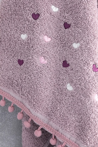 Yoncagül Ponponlu 2li El Yüz Havlusu 50x90 - Lila