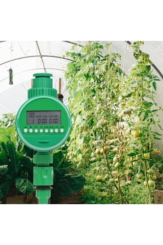 Trendooze Yeşil Fairy Bahçe Sulama Zamanlayıcı Musluk Otomatik