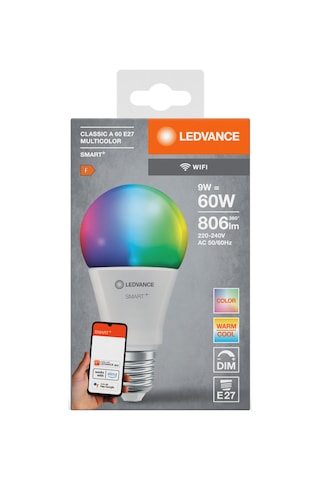 Ledvace Smart Led 9W RGBW 806lm E27 Duy WIFI Kontrollü Led Ampul