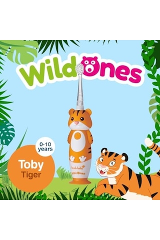 Baby Sonic Brush-baby Wildones Kaplan Desenli Çocuk Şarjlı Elektrikli Diş Fırçası, Zamanlayıcılı 41573589