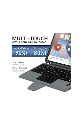 Nillkin Apple Uyumlu iPad air 5 4 nesil Klavyekılıfı standlı kalemtutucu kamerakoruma Pro11inç 1 2 3