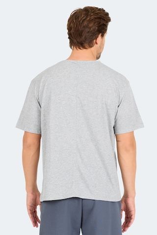 Slazenger Karnen In Oversize Erkek Baskılı Gri Tişört Gri