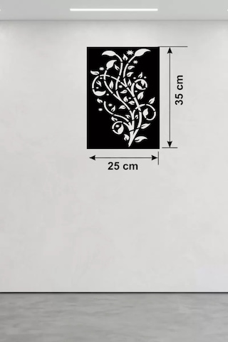 Znv Zenvia Mey İthalat Sarmaşık Dalı Tasarım Ahşap Duvar Tablosu - 25x35 Cm Lazer Kesim Dekoratif Pano Znv2025 C 6446404
