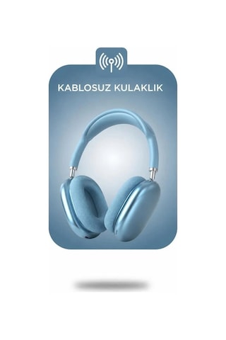 Premium Müzik Aleti Ses Cihazı Stil Sahibi Bluetooth Kulaklık P9s Mavi