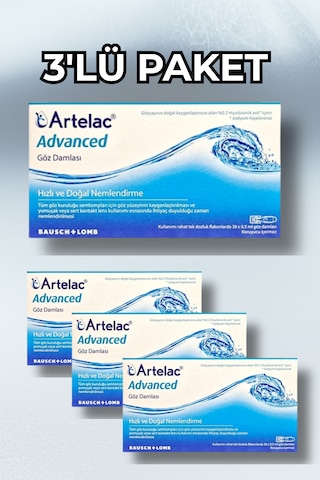 Artelac Advanced Göz Damlası 30 X 0,5 Ml 3'lü Paket Bausch & Lomb Artelac Advanced Göz Damlası 30 X 0,5 Ml 3'lü Paket Bausch & Lomb