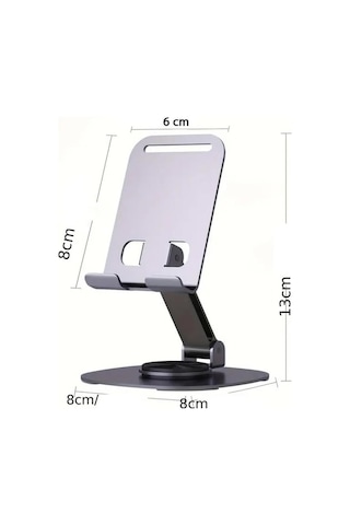 Fitplus K72 Metal 360 Döner Katlanır Masaüstü Telefon Ve Tablet Standı