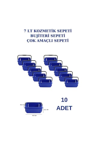 10adet 7Litre Kozmetik Sepeti Bijuteri Sepeti Kırtasiye Sepeti M