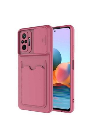Xiaomi Redmi Note 10 Pro Kılıf Zore Kartix Kartlık Bölmeli Kılıf