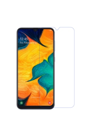 Samsung Uyumlu Galaxy A30S Arka Kapak Silikon Kılıf + Temperli Cam Ekran Koruyucu