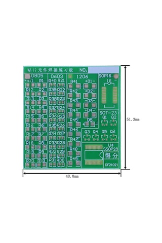 Alkatronik Smd Lehim Öğrenme Seti 62 Parça Smt Elektronik Eğitim Kiti Deney Pratikleme Kartı Sop14 0603 0805