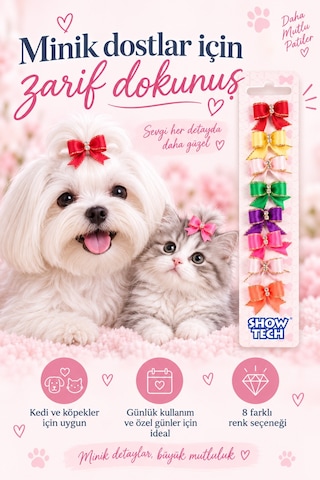 Show Tech Cutie Sparkle Köpek Lastikli Toka 8 Parça Diğer