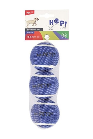 M-pets Hop Tenis Topu Köpek Oyuncağı Mavi 3lü 6,4 Cm 244-50053.02