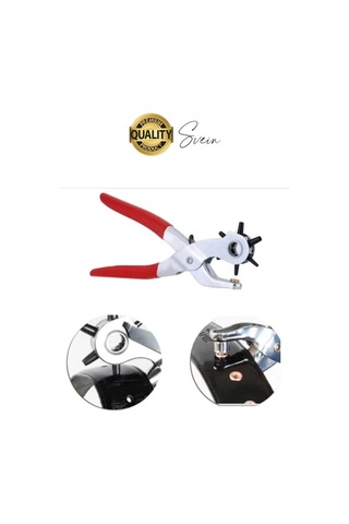 6 Uçlu Kemer Ve Deri Delme Delici Aleti Ergonomik Saplı Metal Çelik Delgeç Hızlı Pratik Kolay Zımba