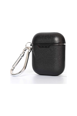Apple Uyumlu AirPods Kılıf Zore Airbag 03 Deri Görünümlü Silikon Kılıf