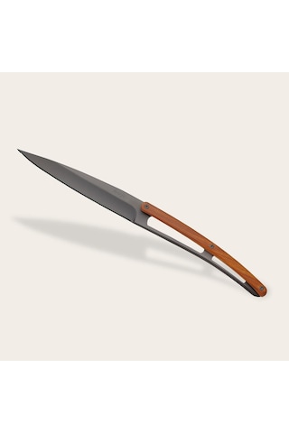 6 Deejo Steak Knives Serrated, Coral Wood