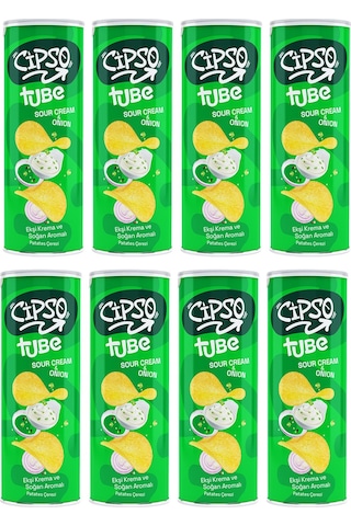 Cipso Tube Ekşi Krema&soğan Aromalı Cips 160 Gr X 8 Adet