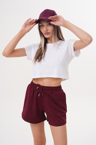 Genius Store Kadın Modal Şort Beli Lastikli Cepli Şort Modal-şort Bordo