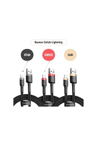 Baseus Cafule Lightning Micro Usb Type-C Telefon Şarj Kablosu