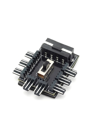 8 Port 2 Seviye PWM 12 V 4 Pin Molex IDE Fan Denetleyici Çoklayıcı