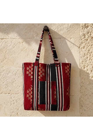 Bk Gift El Yapımı Otantik Türk Kilim Omuz Çantası -16, Günlük, Kitap, Tablet, Plaj Ve Seyahat Çantası Çok Renkli