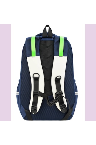 Ortopedik Ultra Lüx Büyük Boy 45 32 25 Cm Su Geçirmez Laptop Bölmeli Sırt Çantası Lacivert