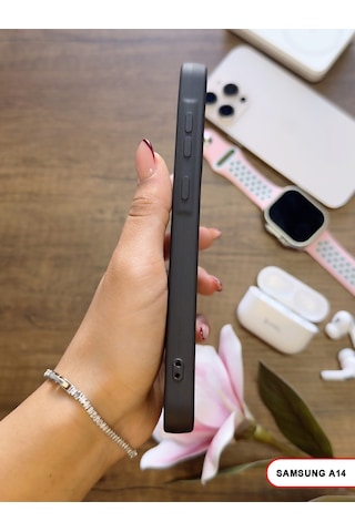 Samsung Galaxy A14 Uyumlu Kamera Korumalı Darbeye Dayanıklı Renk Atmayan Keep Silikon Kılıf Siyah