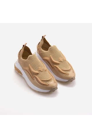 Kemal Tanca Taşlı Kadın Spor & Sneaker Ayakkabı 039 Bej