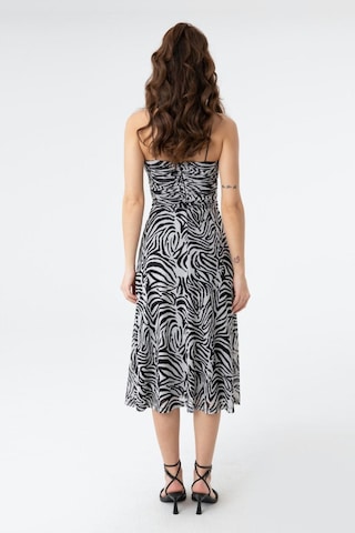 Soul 31202-23y Kadın Askılı Elbise SOUL-31202-R1571 Ekru - Siyah