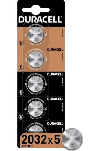 Duracell CR2032 2032 Lityum 3V Özel Düğme Pil 5 Adet