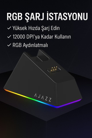 Aj139 V2 Mc 24.000 Dpı Paw3311 Ultra Hafif 3 Modlu Oyuncu Mouse - 500mah Batarya Diğer