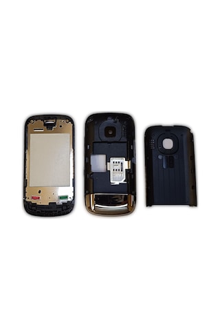 Nokia C2-06 Kasa Kapak Tuş Takımı C2-06 Uyumlu Siyah Renk Orta Ka