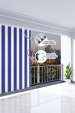 Nivemeshome Balkon Perdesi Branda Güneşlik 6 Renk Seçeneği, 200 X 215 Tybf4hqlngmh96yc42 Çok Renkli