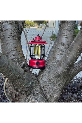 Shineyee Usb Şarjlı Dış Mekan Kamp Feneri, Ev İçin Ambiyans Aydınlatması, Döner Işık Regülatörü, Siyah, Dahili Li-poly Batarya Siyah