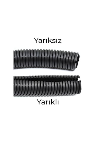 8.5mm Yarıklı Spiral Hortum Kablo Gizleme İzolasyon Borusu Esnek Siyah