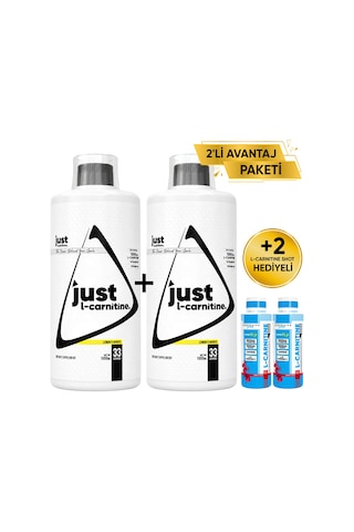 Just Nutrition L-carnitine 1000 Mg 1000 Ml 2 Li Avantaj Paketi 33 Servis Limon + 2 X L-karnitin Shot Hediyeli