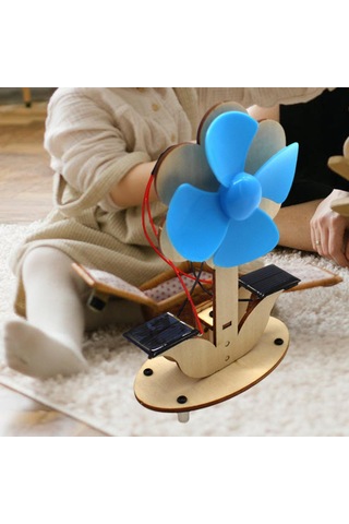 Homyl Güneş Enerjili Fanlar Panel Kiti Oyun Odası Mavi