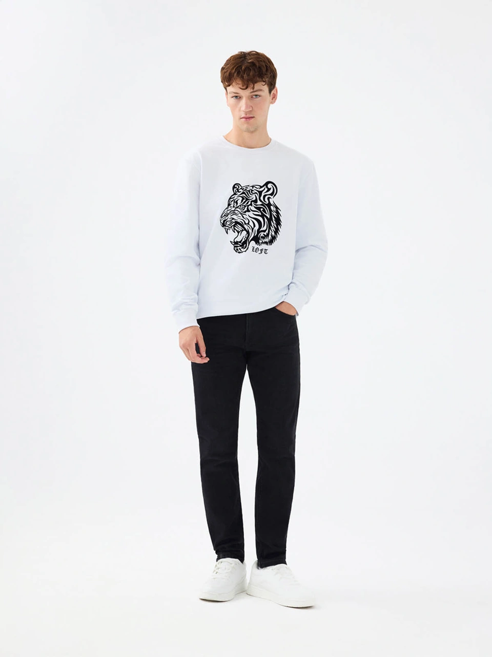 Loft Regular Fit Beyaz Erkek Sweatshirt Lf2041394 Beyaz
