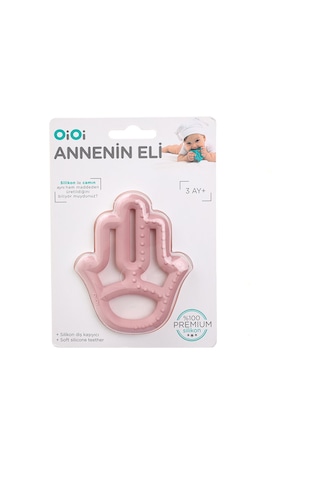 Silikon Diş Kaşıyıcı Annenin Eli Pembe 2 Adet