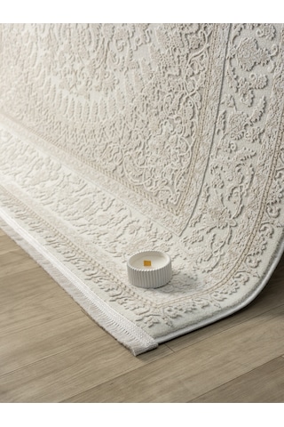 Mariesse Home Artes Serisi Bambu Dokulu Modern Sık Dokuma Makine Halısı Smart 12003 Bej